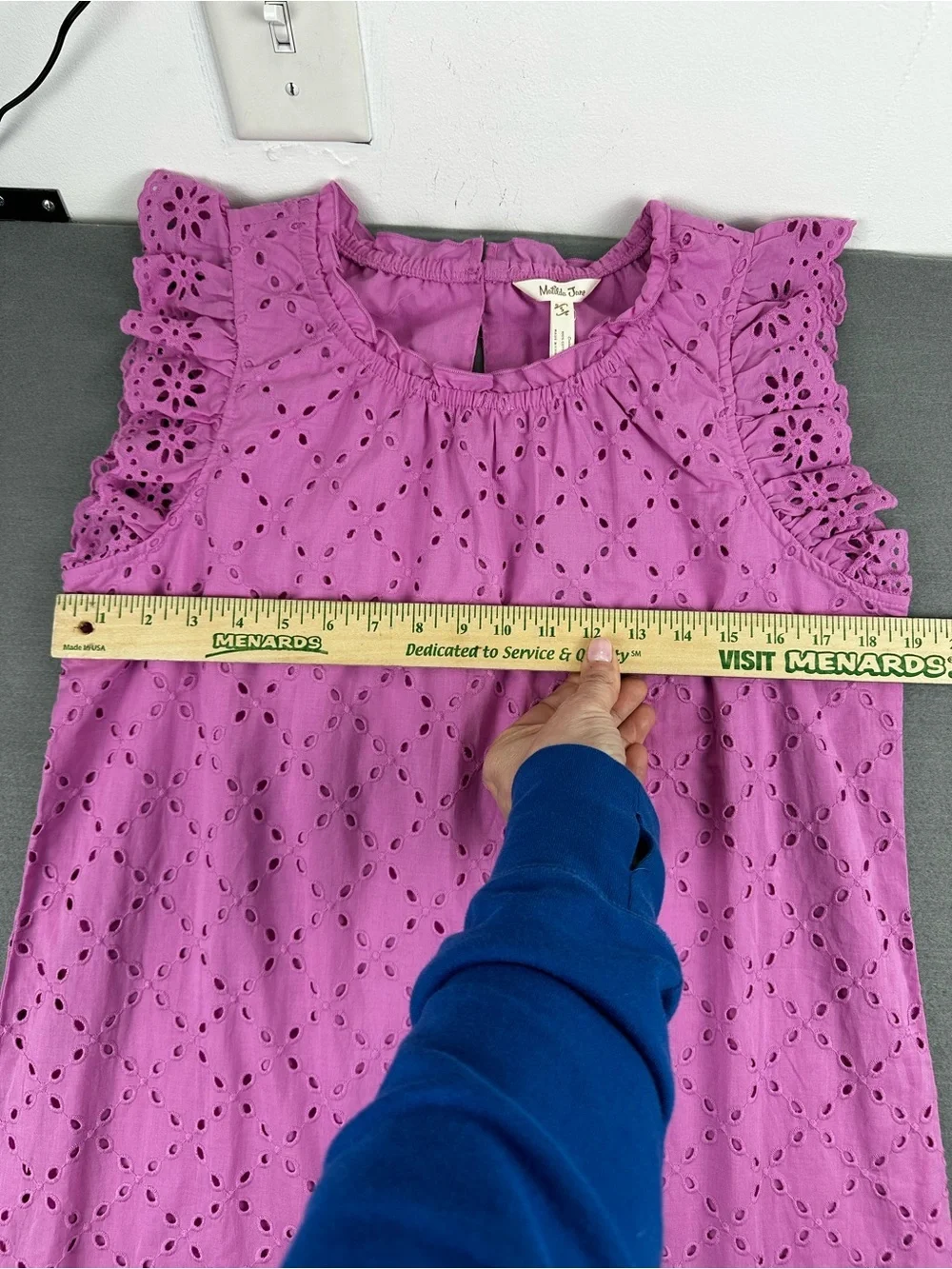 Matilda Jane Enchanted Garden Shift Into Spring Eyelet Dress Small NWT